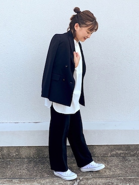 「EUCLAID（エウクレイド）のアイテム」を使った、AIさん（レディース・158cm）の冬コーディネート