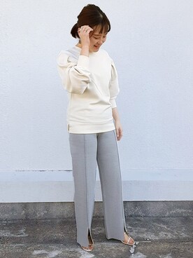 「EUCLAID（エウクレイド）のアイテム」を使った、AIさん（レディース・158cm）の春コーディネート