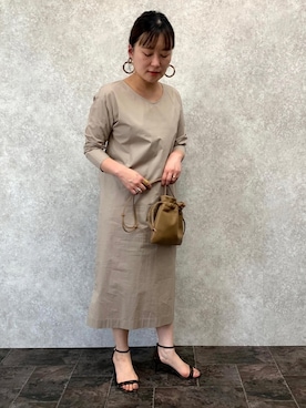 「EUCLAID（エウクレイド）のアイテム」を使った、AIさん（レディース・158cm）の春コーディネート