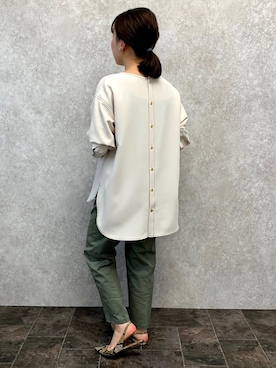 「EUCLAID（エウクレイド）のアイテム」を使った、AIさん（レディース・158cm）の春コーディネート