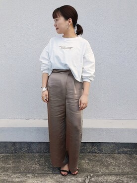 「EUCLAID（エウクレイド）のアイテム」を使った、AIさん（レディース・158cm）の春コーディネート