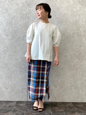 「EUCLAID（エウクレイド）のアイテム」を使った、AIさん（レディース・158cm）の春コーディネート
