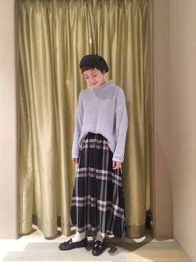 「rps（アールピーエス）のアイテム（帽子）」を使った、モエさん（レディース・158cm）の冬コーディネート