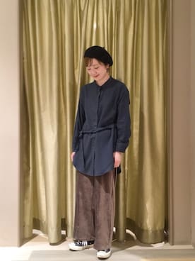 「rps（アールピーエス）のアイテム（帽子）」を使った、モエさん（レディース・158cm）の秋コーディネート