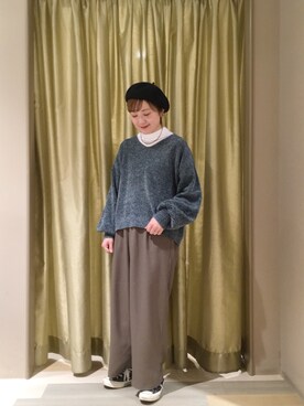 「rps（アールピーエス）のアイテム（帽子）」を使った、モエさん（レディース・158cm）の秋コーディネート