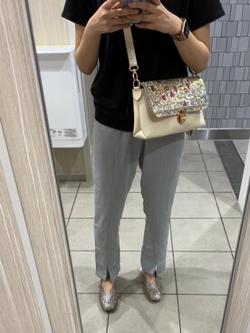 「アイテム（パンプス、グレー系）」を使った、maffさん（レディース・148cm）の春コーディネート