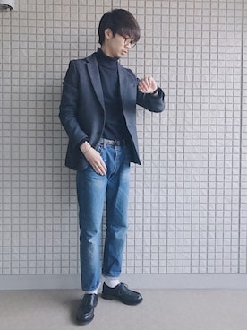 「BLISS POINT（ブリスポイント）のアイテム（ジャケット/アウター）」を使った、SAKURAGIさん（メンズ・179cm）の冬コーディネート