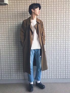 「春コート」｜SAKURAGIさん（メンズ・179cm）の春コーディネート