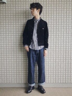 「Denime（ドゥニーム）のアイテム（その他アウター）」を使った、SAKURAGIさん（メンズ・179cm）の秋コーディネート