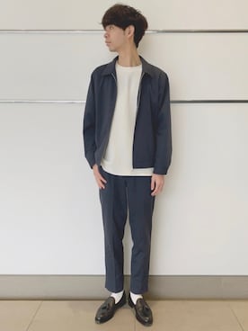 「タッセルローファー」｜「アイテム（ブルゾン）」を使った、SAKURAGIさん（メンズ・179cm）の春コーディネート