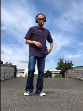 「デニム」｜「アイテム（CD）」を使った、サブーさん（メンズ・165cm）の秋コーディネート