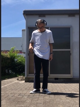 「古着」｜「アイテム（CD）」を使った、サブーさん（メンズ・165cm）の夏コーディネート