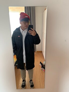 「VANS（バンズ）のアイテム（ピーコート）」を使った、arvin妙妙さん（メンズ・175cm）の秋コーディネート