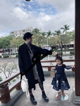 「NET（ネット）のアイテム（ハット）」を使った、Anさん（レディース・172cm）の冬コーディネート