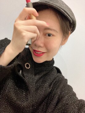 「gracechowのアイテム（トレンチコート、ブラック系）」を使った、Anさん（レディース）の冬コーディネート