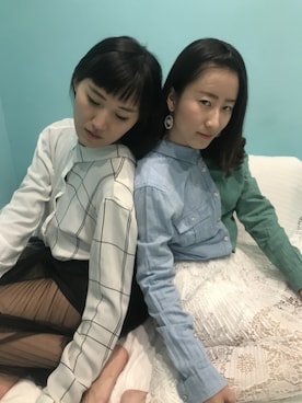 「GAP（ギャップ）のアイテム（フォーマルスーツ/小物）」を使った、Anさん（レディース・160cm）の冬コーディネート