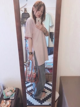 「UNIQLOデニム」｜choco2050さん（レディース・155cm）の夏コーディネート