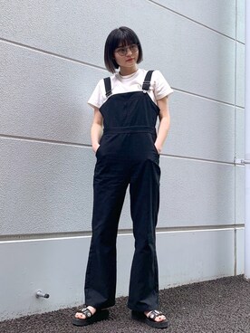 「PAGEBOY（ページボーイ）のアイテム（サロペット/オーバーオール）」を使った、macさん（レディース・161cm）の春コーディネート