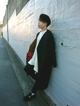 「ability（アビリティ）のアイテム（バッグ）」を使った、stickさん（メンズ・170cm）の冬コーディネート