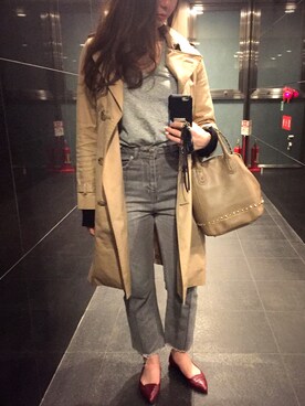 「goocy（グースィー）のアイテム（デニムパンツ）」を使った、rrrrrさん（レディース・158cm）の春コーディネート