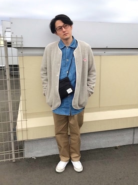 「CONVERSE（コンバース）のALL STAR HI（スニーカー）」を使った、BONOSANさん（メンズ・168cm）の冬コーディネート