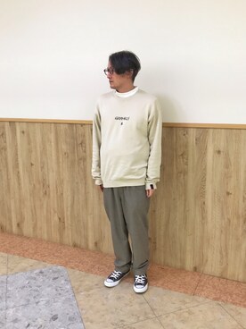 「Gramicci（グラミチ）のアイテム（スウェット）」を使った、BONOSANさん（メンズ・168cm）の春コーディネート