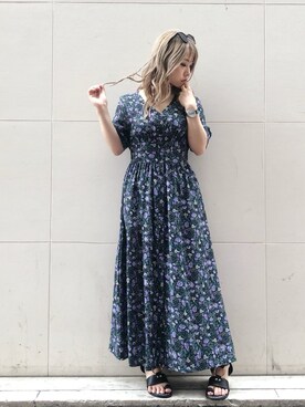 「ENVYM（アンビー）のアイテム（ワンピース/ドレス）」を使った、Kahoyanさん（レディース・150cm）の夏コーディネート