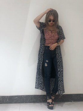 「ENVYM（アンビー）のアイテム（ワンピース/ドレス）」を使った、Kahoyanさん（レディース・150cm）の夏コーディネート