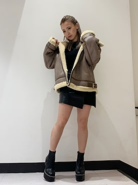 「ENVYM（アンビー）のアイテム（その他アウター）」を使った、Kahoyanさん（レディース・150cm）の秋コーディネート