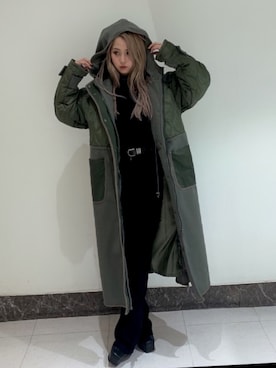 「ENVYM（アンビー）のアイテム（ジャケット/アウター）」を使った、Kahoyanさん（レディース・150cm）の冬コーディネート
