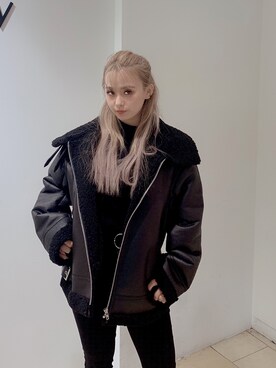 「ENVYM（アンビー）のアイテム（ジャケット/アウター）」を使った、Kahoyanさん（レディース・150cm）の冬コーディネート