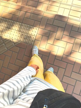 「サテンパンツ」｜「アイテム（ハンチング/ベレー帽）」を使った、akane♡さん（レディース・158cm）の秋コーディネート