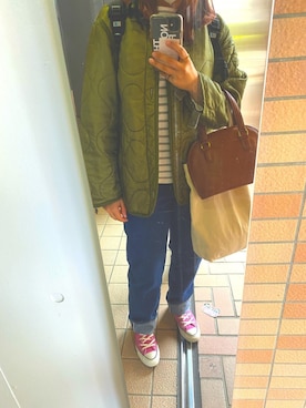「karrimor（カリマー）のアイテム（バックパック/リュック）」を使った、akane♡さん（レディース・158cm）の秋コーディネート