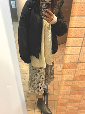 「karrimor（カリマー）のアイテム（バックパック/リュック）」を使った、akane♡さん（レディース・158cm）の冬コーディネート