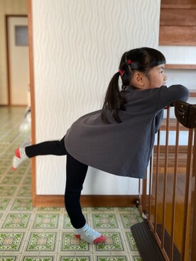 「RADCHAP（ラッドチャップ）のアイテム（スウェット）」を使った、ｍａｍｅ＊さん（キッズ・90cm）の秋コーディネート