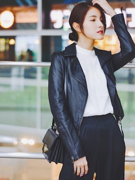 七瀬みなみさん（レディース・168cm）の秋コーディネート