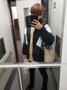 「kutir（クティール）のアイテム（ナイロンジャケット）」を使った、ケマゴンさん（メンズ・172cm）の秋コーディネート