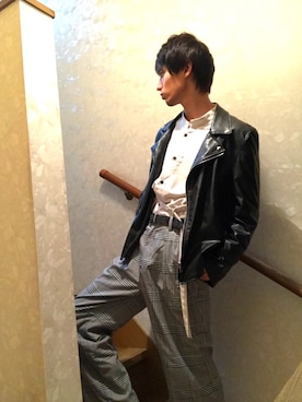 「TRANS CONTINENTS（トランスコンチネンツ）のアイテム（ジャケット/アウター）」を使った、けぴさん（メンズ・180cm）の秋コーディネート
