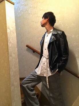 「TRANS CONTINENTS（トランスコンチネンツ）のアイテム（ジャケット/アウター）」を使った、けぴさん（メンズ・180cm）の秋コーディネート
