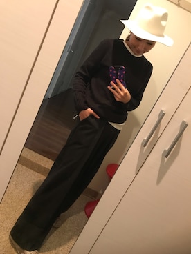 「BRONTE（ブロンテ）のアイテム（帽子）」を使った、douhuaerさん（レディース・163cm）の秋コーディネート