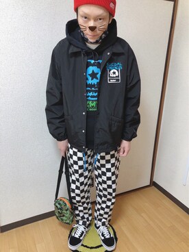 「MAGICAL MOSH MISFITS（マジカルモッシュミスフィッツ）のアイテム（ジャケット/アウター）」を使った、✩ShiGёKi✩さん（メンズ・170cm）の冬コーディネート