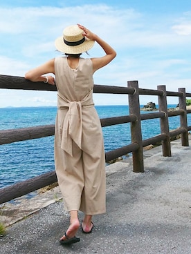 「Emma Taylor（エマテイラー）のアイテム（オールインワン・サロペット）」を使った、JUNKOさん（レディース・162cm）の夏コーディネート