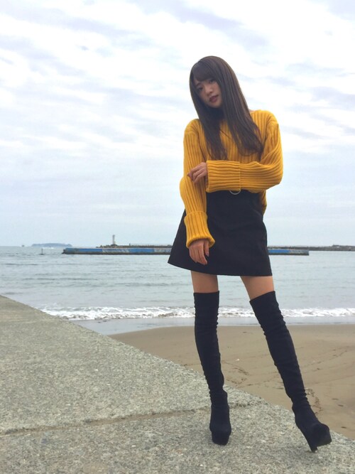 志田 友美 Emodaのニット セーターを使ったコーディネート Wear