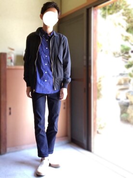「beautiful people（ビューティフルピープル）のアイテム（MA-1）」を使った、HIROさん（メンズ・159cm）の春コーディネート