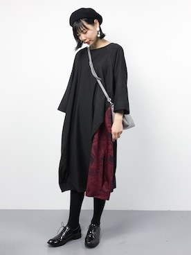 「ふりふ（フリフ）のアイテム（ワンピース）」を使った、ambiさん（レディース・160cm）の冬コーディネート
