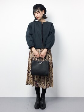 「chambre de charme（シャンブルドゥシャーム）のアイテム（ジャケット/アウター）」を使った、ambiさん（レディース・160cm）の冬コーディネート