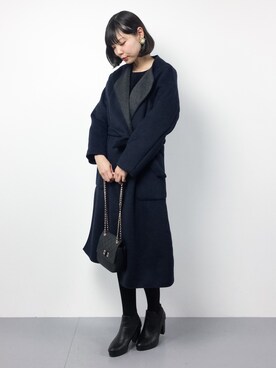 「Omekashi（オメカシ）のアイテム（その他アウター）」を使った、ambiさん（レディース・160cm）の冬コーディネート
