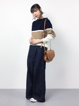 「EN ROUTE（アンルート）のアイテム」を使った、ambiさん（レディース・160cm）の冬コーディネート