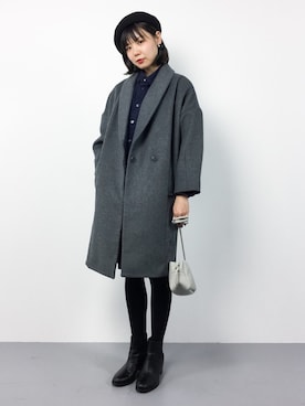 「STYLE DELI（スタイルデリ）のアイテム（その他アウター）」を使った、ambiさん（レディース・160cm）の冬コーディネート
