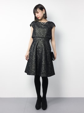 「URBAN RESEARCH（アーバンリサーチ）のアイテム（ドレス）」を使った、ambiさん（レディース・160cm）の冬コーディネート